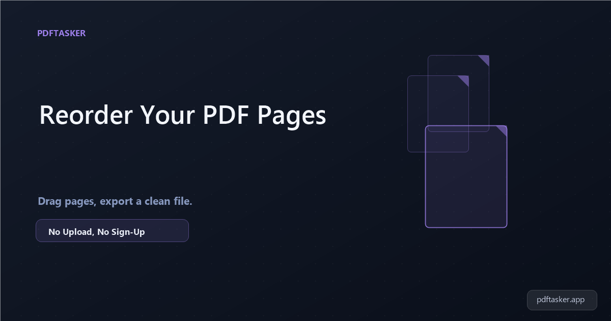 PDF 페이지 순서 바꾸는 법 (업로드 없이)