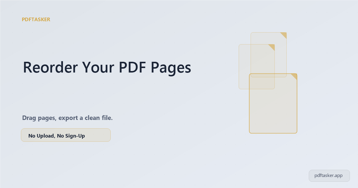 How to Reorder Pages in a PDF Before You Print It